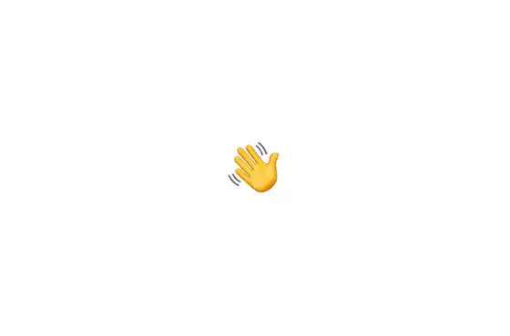 The old jr.dev: a waving hand in the middle of a blank white page